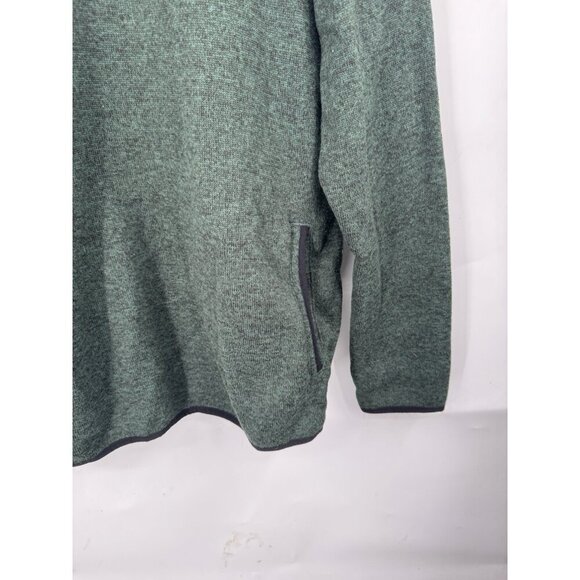 Eddie Bauer Pullover Men Large Green Quarter Zip Fleece Lined Gorpcore Outdoor - Picture 8 of 8